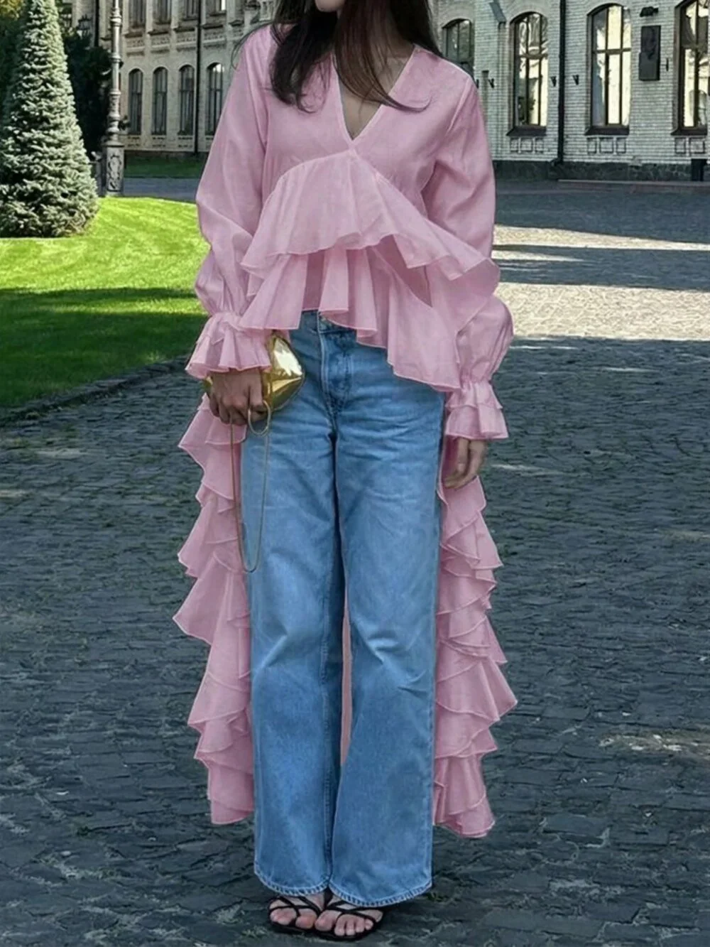 Pink Casual Women's Loose Shirt